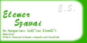 elemer szavai business card